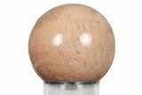 Polished Peach Moonstone Sphere - Madagascar #252046-1